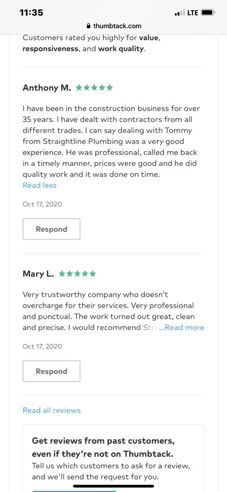 Slide of Straightline plumbing