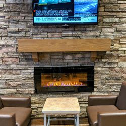 Tim Hortons - Cozy Romantic Seating w/ Fake Fireplace