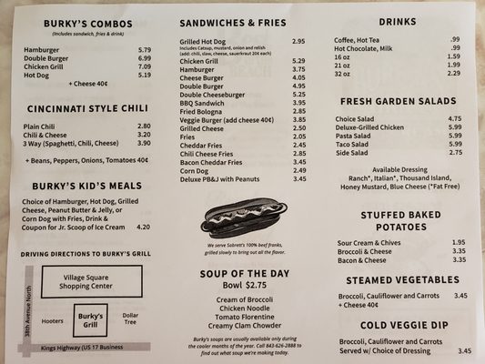 Menu photo 7 Burky's Grill Myrtle Beach, SC