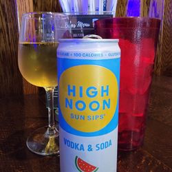 CJ Chan - Vegan & my favorite  =  Plum wine + seltzer + lemon wedge & ice. .