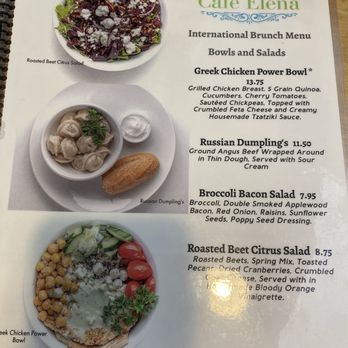 Cafe Elena - One page of the menu - Cafes Near Me - Columbus, Ohio Cafe Elena - One page of the menu - Cafes Near Me - Columbus, Ohio