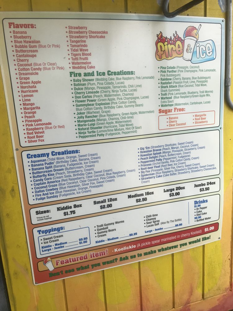 FIRE AND ICE SNOW CONES 10 Photos & 18 Reviews Ice Cream & Frozen