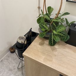 Hair dryer and amenities Hair dryer and amenities