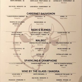 Malbec Grill - Wine List - Steakhouses Near Me - Parkland, Florida Malbec Grill - Wine List - Steakhouses Near Me - Parkland, Florida