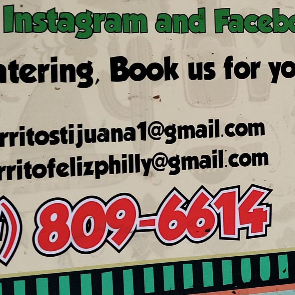 Burrito Feliz Philly - Contact info - Food Trucks Near Me