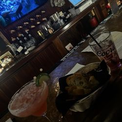 Wine & Cheese Social - Strawberry margarita with bread and spread