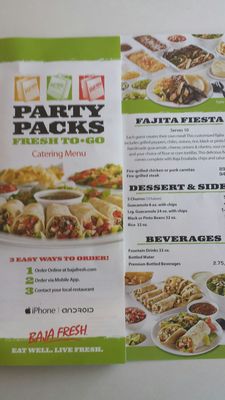 Menu photo 5 Baja Fresh Rockville, MD