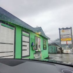 Shift & Grind - Drive-thru has 2 windows, on opposite sides of each other for traffic flow