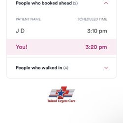 Inland Urgent Care of Menifee - Appointment at 3:20pm waiting it's now 4:58pm