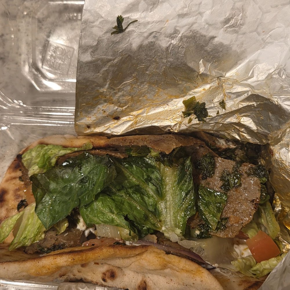 Chicken Maison - Gyro wrap with slimy, soapy lettuce chunks. Yuck! - Mediterranean Near Me - Torrance, California Chicken Maison - Gyro wrap with slimy, soapy lettuce chunks. Yuck! - Mediterranean Near Me - Torrance, California
