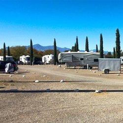 Bisbee RV Park at Turquoise Valley - High Altitude, for Arizona, setting.  4,500 feet.