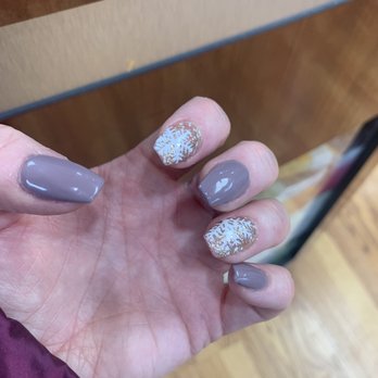 Nirvana Nails & Spa - New Years Nails with snow flacks love them - Nail Salons Near Me - Budd Lake, New Jersey