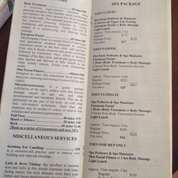 Service/price list.