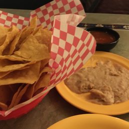 Complimentary Chips, Salsa, and Bean Dip