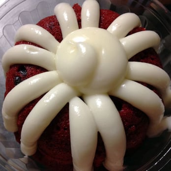 Nothing Bundt Cakes - The "Red Velvet" flavor is topped with cream cheese frosting and is studded with lots of chocolate chips. - Bakeries Near Me - Carlsbad, California Nothing Bundt Cakes - The "Red Velvet" flavor is topped with cream cheese frosting and is studded with lots of chocolate chips. - Bakeries Near Me - Carlsbad, California