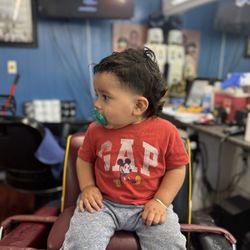 Images Barber Shop - Gio's 1st Haircut.