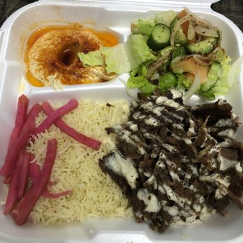 Damasquino - Beef Shawarma Combo Plate - Mediterranean Near Me - Glendora, California Damasquino - Beef Shawarma Combo Plate - Mediterranean Near Me - Glendora, California