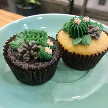 Urban Backyard - Chocolate and vanilla almond succulent mini cupcakes - Coffee & Tea Near Me - New York, New York Urban Backyard - Chocolate and vanilla almond succulent mini cupcakes - Coffee & Tea Near Me - New York, New York