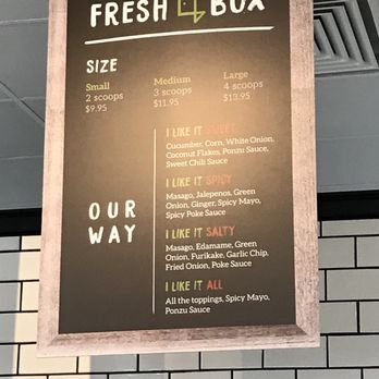 Fresh Box - Menu options - Poke Near Me - Concord, California Fresh Box - Menu options - Poke Near Me - Concord, California