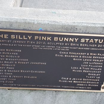 The Bronze Bunny - Plaque - Public Art Near Me - San Francisco, California The Bronze Bunny - Plaque - Public Art Near Me - San Francisco, California