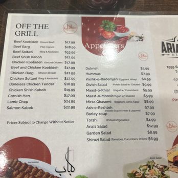 Aria's Grill - Persian/Iranian Near Me - Torrance, California