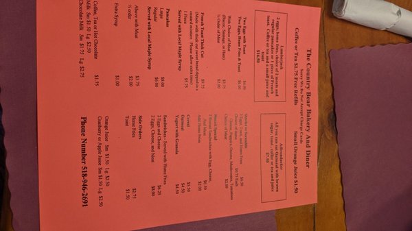 Menu photo 5 The Country Bear Wilmington, NY Menu photo 5 The Country Bear Wilmington, NY