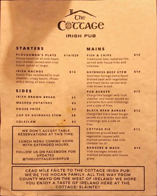 Menu photo 6 The Cottage Irish Pub Melbourne, FL Menu photo 6 The Cottage Irish Pub Melbourne, FL