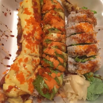 Shogun - Phoenix roll left Hawaiian maki middle all pretty good never had mango on my sushi but I liked it - Sushi Bars Near Me - Stockton, California Shogun - Phoenix roll left Hawaiian maki middle all pretty good never had mango on my sushi but I liked it - Sushi Bars Near Me - Stockton, California