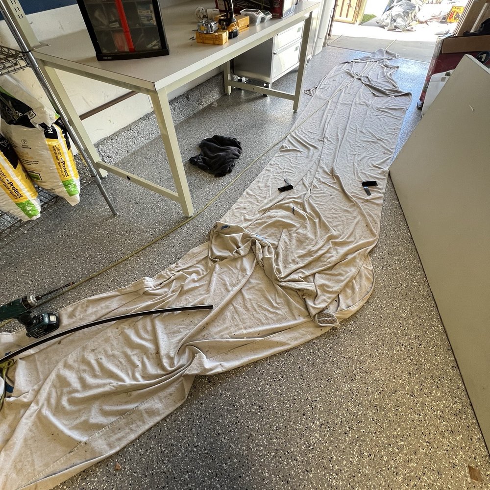Handy Door Man - Just some of the drop cloths they set up. These guys clean as they go. - Door Sales/Installation Near Me - Carson, California Handy Door Man - Just some of the drop cloths they set up. These guys clean as they go. - Door Sales/Installation Near Me - Carson, California