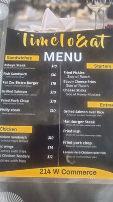 Menu photo 2 Time To Eat Bistro Lewisburg, TN