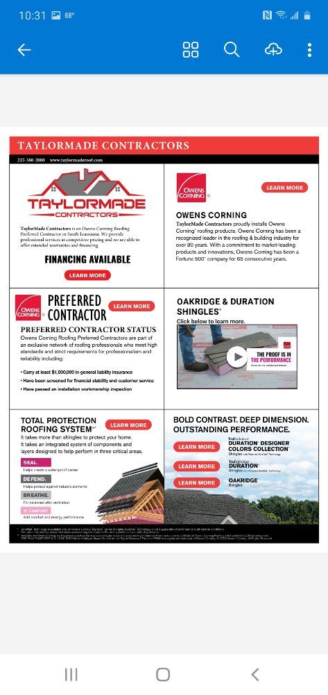 Slide of TaylorMade Contractors