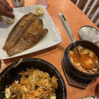 Koreana Korean BBQ - F1. Flatfish, Tofu soup - Korean Near Me - Fairfield, California Koreana Korean BBQ - F1. Flatfish, Tofu soup - Korean Near Me - Fairfield, California