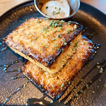 Hubbard Grille - Happy hour Cornbread, thought it would be the skillet - New American Near Me - Columbus, Ohio Hubbard Grille - Happy hour Cornbread, thought it would be the skillet - New American Near Me - Columbus, Ohio