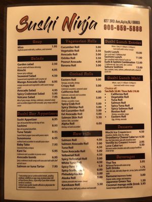 Menu photo 2 Sushi Ninja Alpha, NJ Menu photo 2 Sushi Ninja Alpha, NJ