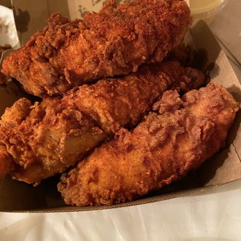 Bird-N-Bun - Spicy Jumbo Fried Chicken Tenders (3 pcs) - American Near Me - Long Beach, California Bird-N-Bun - Spicy Jumbo Fried Chicken Tenders (3 pcs) - American Near Me - Long Beach, California