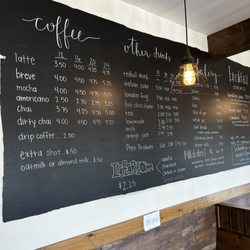 Coffee menu - great caramel iced latte