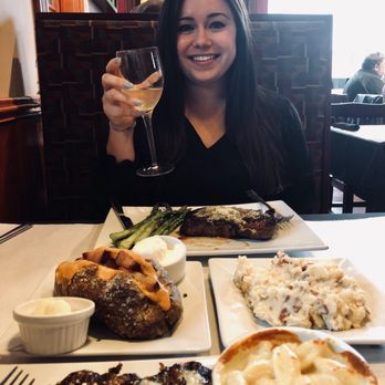 Bold American Fare - Twice baked potato, garlic mashed, mac and cheese no lobster, my strip with asparagus and the prime ribeye! - Steakhouses Near Me - Algonquin, Illinois Bold American Fare - Twice baked potato, garlic mashed, mac and cheese no lobster, my strip with asparagus and the prime ribeye! - Steakhouses Near Me - Algonquin, Illinois