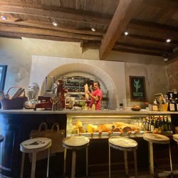 Il Santino - Bar area, with the best chef/bartender! Loved sitting here watching him make his creations.
