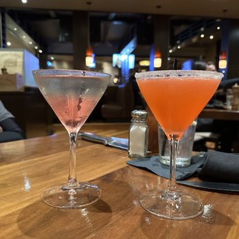 Prime Cut Cafe - Peach Bellini Martini and Pomegranate Lemon Drop - Steakhouses Near Me - Orange, California