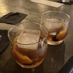 The James & Rye - Tequila Old Fashion and behind a Moxie's 4x4