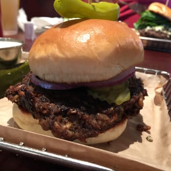 Hops Burger Bar - Veggie burger (the nutty patty) - Burgers Near Me - Greensboro, North Carolina