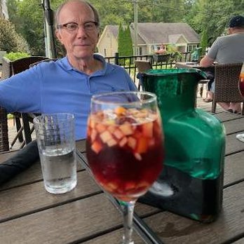 Lazaro's Cuban Cuisine - My husband, before indulging in Lazaro's homemade sangria - Cuban Near Me - Roswell, Georgia Lazaro's Cuban Cuisine - My husband, before indulging in Lazaro's homemade sangria - Cuban Near Me - Roswell, Georgia