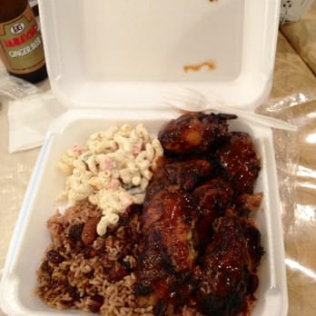 St. Best Jerk Spot - Jerk chicken, peas & rice, and macaroni salad - Caribbean Near Me - Queens Village, New York St. Best Jerk Spot - Jerk chicken, peas & rice, and macaroni salad - Caribbean Near Me - Queens Village, New York