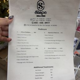 Price list Price list