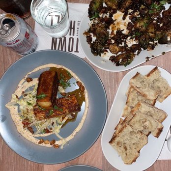 Town Hall - Kale Salad, Crispy Brussels Sprouts, duck fat cornbread - New American Near Me - Jacksonville, Florida Town Hall - Kale Salad, Crispy Brussels Sprouts, duck fat cornbread - New American Near Me - Jacksonville, Florida