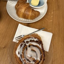 Afro Café - Croissant with butter and nut roll