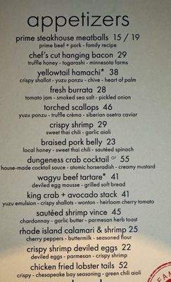 Menu photo 5 Dominick's Steakhouse Scottsdale, AZ