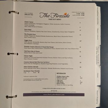 Fireside Restaurant - Take out menu. - New American Near Me - Port Ludlow, Washington Fireside Restaurant - Take out menu. - New American Near Me - Port Ludlow, Washington