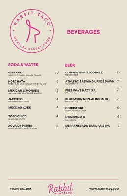Menu photo 4 Rabbit Taco Tysons, VA
