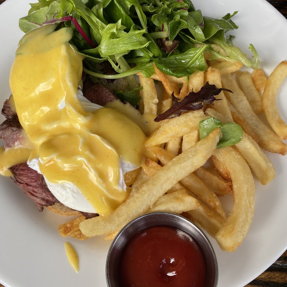 Sociale - Steak and eggs from the brunch menu - Italian Near Me - New York, New York Sociale - Steak and eggs from the brunch menu - Italian Near Me - New York, New York